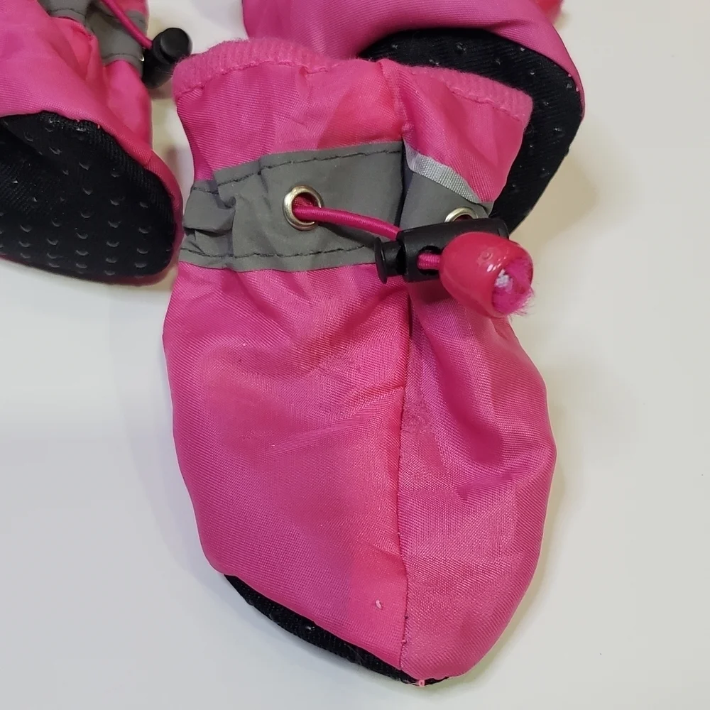 HOOLAVA Dog Shoes, Winter Boots Paw Protector with Reflective Straps, Pink NWOT - Picture 4 of 9